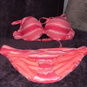 Pink padded bathing suit